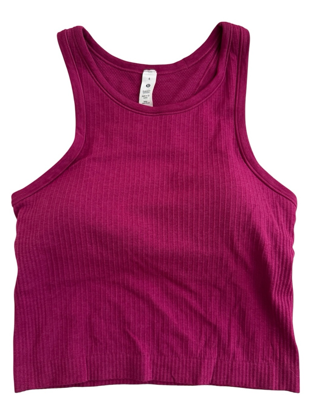 Lululemon Ebb to Street Cropped Racerback Tank Top Size 4